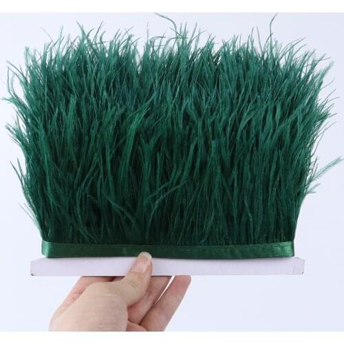 6-15cm Ostrich Feathers Trim Wedding Dress Clothing Accessories Party Decor Ostrich feather White Plume wholesale 1Meter