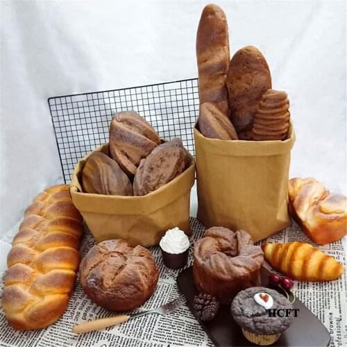 Hotel bar cafe house store shop decoration rye Danish toast french baguette bagels Conch twist croissant fake simulation bread