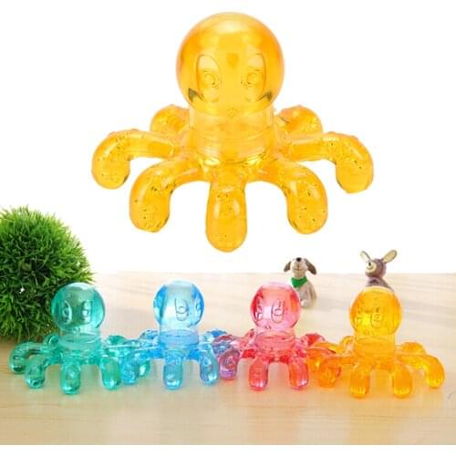 Plastic Handheld Octopus Massager Portable Crystal Massage For Relieving Neck Abdomen Back Muscle Pain Octopus Shape Massager