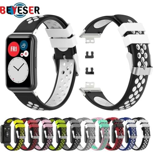 Sport Colorful Wrist Strap For Huawei Watch Fit Smart Watch Band Replacement Bracelet For Huawei Fit Silicone Wristband Correa