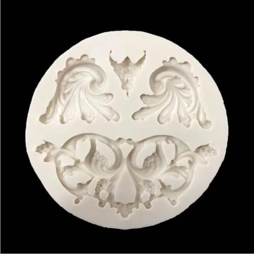 Seaweed silicone mold Chocolate Mold turn sugar cake baking mold accessories