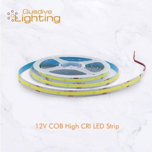 COB LED Strip Lights CRI80+ DC12V Rope Lights Decoration Lighting Uniform Glow COB Tape Light Cabinet Kitchen and Other Using