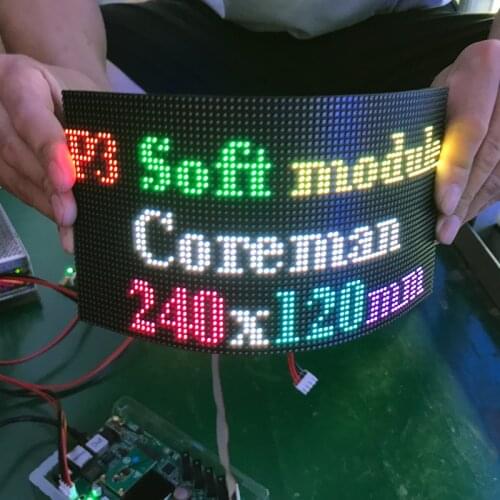 Led Soft Screen P3 Led Module 240X120MM Flexible Led Display Screen Panel