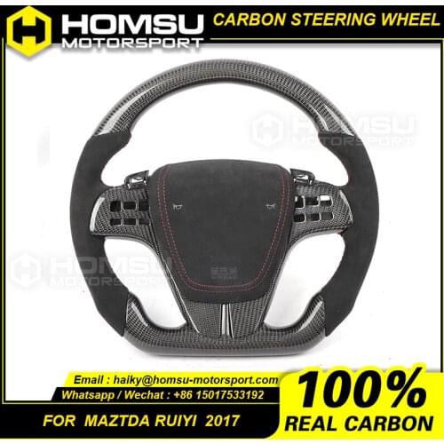 LED steering wheel For mazda 17 years ruiyi racing wheel convertible Custom alcantar led carbon fiber LED steering wheel