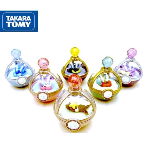 TAKARA TOMY Pokemon 4pcs/set Ibrahimovic Vaporeon Jolteon Flareon Mini PVC Doll Anime Cartoon Monster Toy