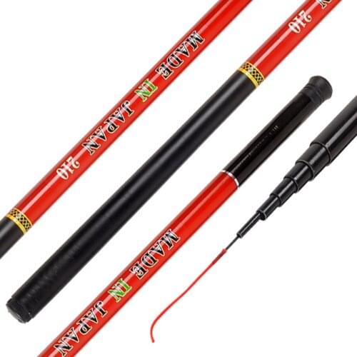 Super Hard Stream Hand Pole FRP Casting Telescopic Fishing Rods Fish Tackle 1.8m/2.1m/2.4m/2.7m/3.0m/3.6m