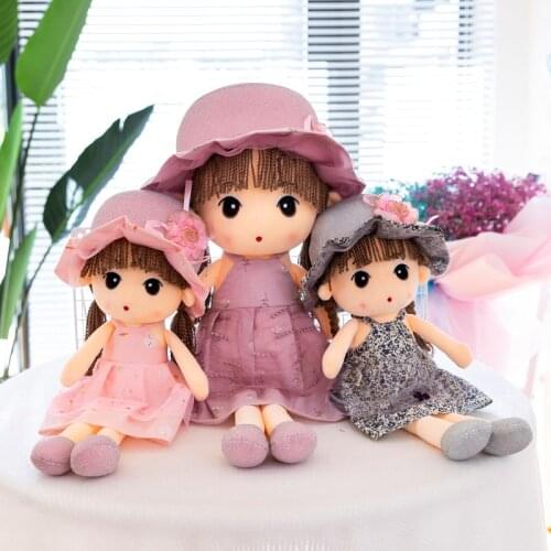 45-80cm Rag Doll Stuffed Dolls Plush Plush Wedding Rag Doll Cute Toys Sweet Model Girls Kids Birthday Christmas Gift Plush Toy