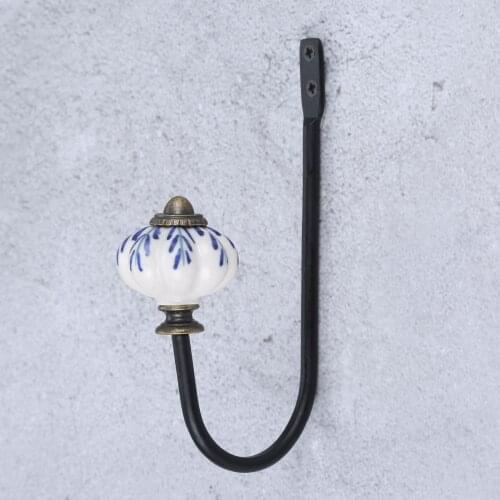 Vintage Door Bath Coat Hanger Handbag Black Hook Home Bathroom Kitchen Wall Hook Furniture Hardware w/Screws 122*68*73mm