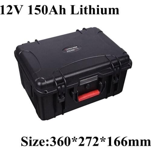 Waterproof 12V 150AH Lithium Ion Battery with BMS EV Solar Ebike Hub Motor Marine Propulsion Eboating