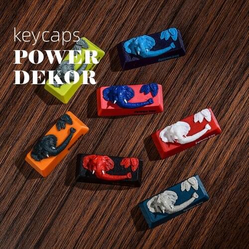 Customized Resin Enter Keycaps For Cherry Mx Switch Mechanical Keyboard DIY Colorful Elephant Design OEM Key Cap Replacement