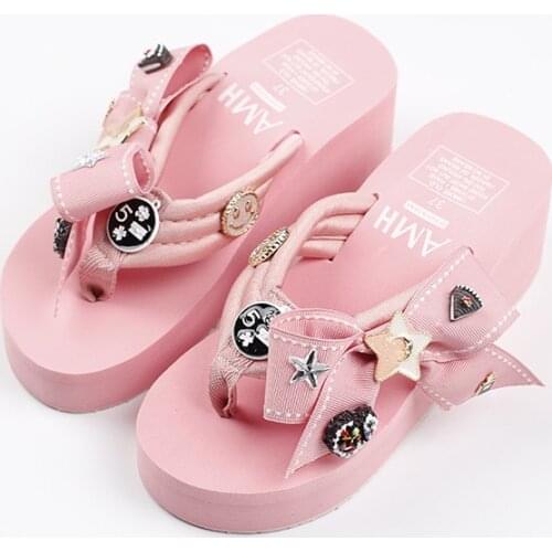 2019 New Korean Summer Style Non-slip Slippers Flip Flops Online Cheap High Heels Platform Shoes