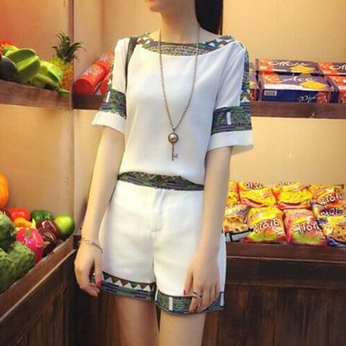 Wide Leg Shorts Sets Cotton Suit Womens 2021 New Summer Fashion Women Short Sleeve Splicing Top Casual Two Piece Set Sweatsuit