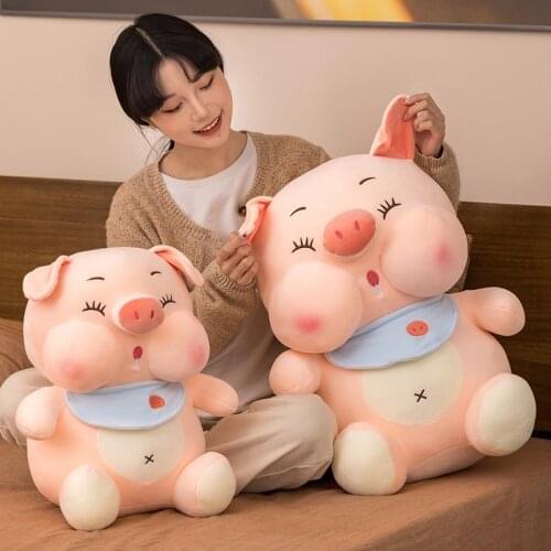 1pc 23-65cm Lovely Fat Pig Plush Toys Stuffed Cute Animal Doll Baby Piggy Kids Appease Pillow for Girls Birthday Chrismast Gift