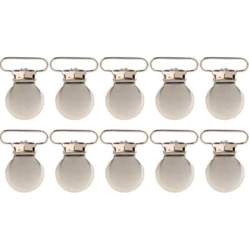 10Pcs Baby Infant Metal Clips Pacifier Holders Shape Alloy Suspender Hook