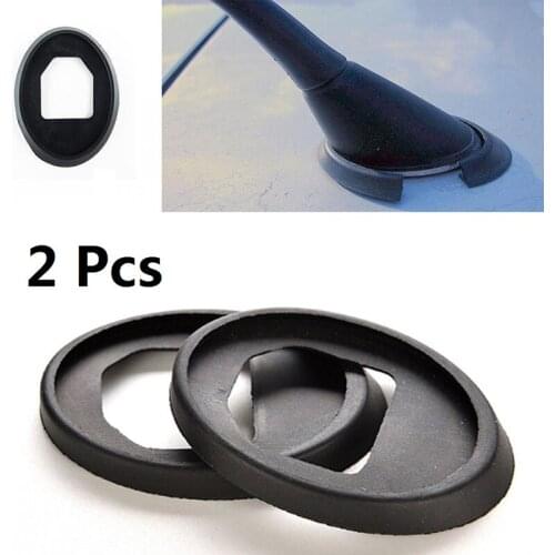 2Pcs Car Black Roof Aerial Base Rubber Gasket Seal Replacement For Golf Jetta Passat MK4