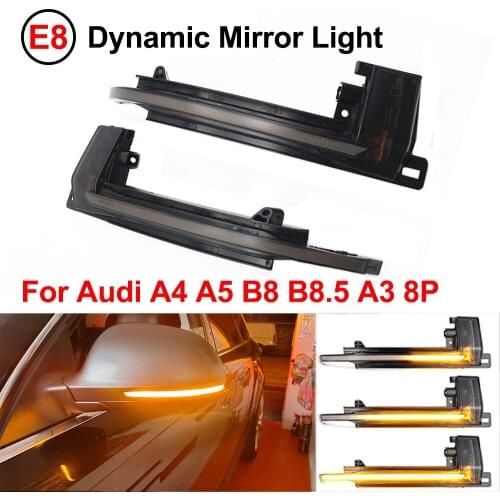 2pcs Dynamic Blinker Mirror Light For Audi A4 A5 B8 B8.5 A3 8P Q3 A6 C6 4F S6 SQ3 A8 D3 8K RS3 RS4 S5
