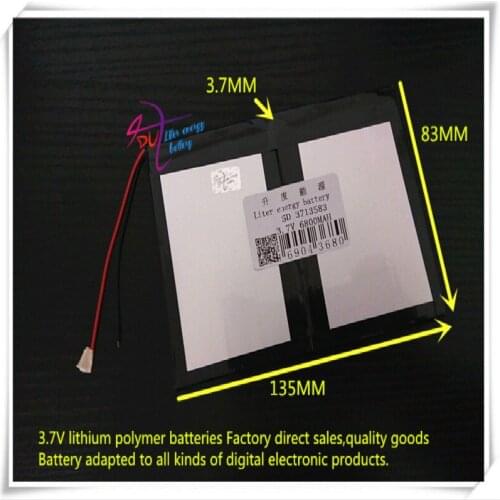 3.7V 6800mAH 3713583 polymer lithium ion / Li-ion battery for tablet pc cell phone power bank