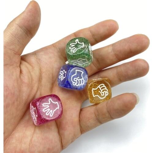 4Pcs Funny Dice Board Games Toy Creative Finger-guessing Game Dice Rock Paper Scissors Game Scissors Stone Family Party Supplies