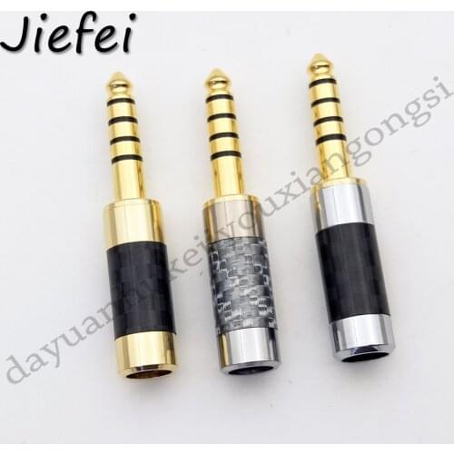 50Pcs 4.4mm 5 Pole Gold Plated Copper Earphone Plug Headphone Earphone DIY Plug for PHA-2A TA-ZH1ES NW-WM1Z NW-WM1A adapter