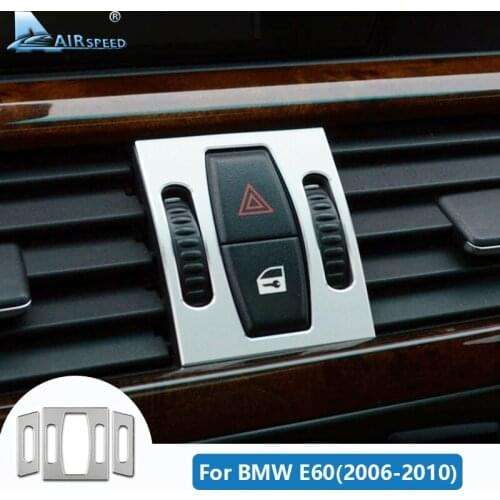 Airspeed Aluminum for BMW E60 Accessories BMW E60 Stickers for BMW E60 M5 Interior Trim Air Conditioning Outlet Frame Sticker