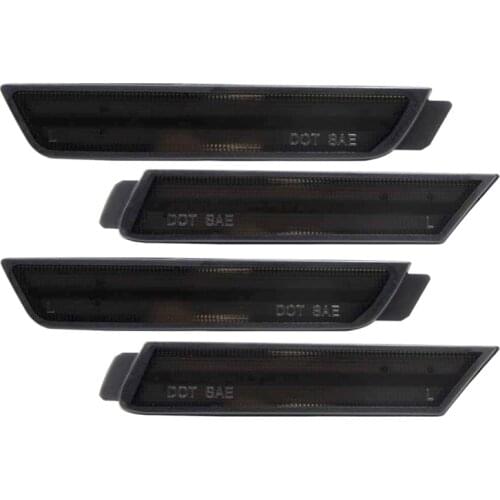 Car Clear Lens Front Rear Side Marker Amber + Red LED Light for Chevrolet Camaro 2010-2015