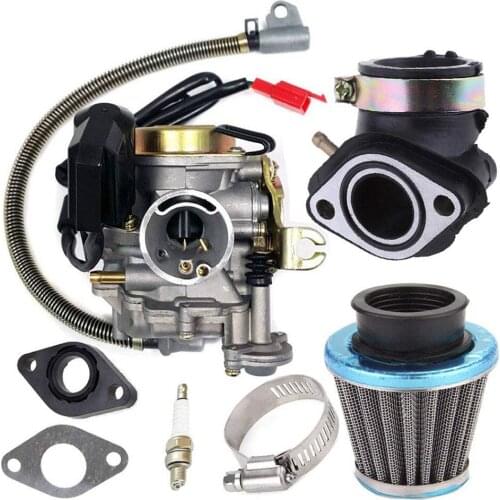 Car Carburetor Fit for GY6 50CC 49CC 4 Stroke Scooter Taotao Engine 18mm Carb Intake Manifold Air Filter