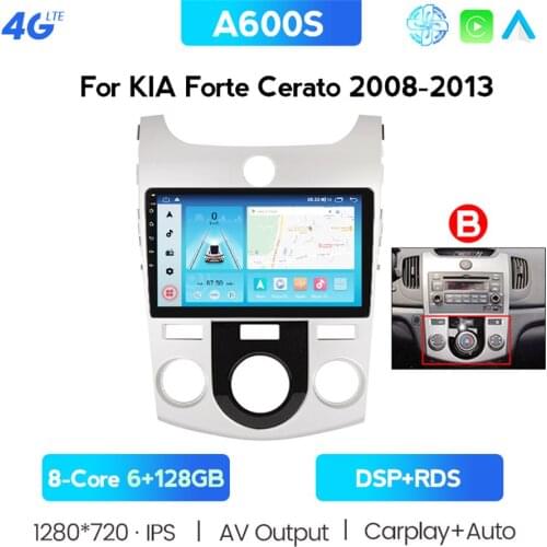 6G RAM Android 10 4GLTE Car Multimedia Player For KIA Forte(MT) Cerato 2 2008 2009 2010 2011 2012 2013 Car Radio GPS Navigation