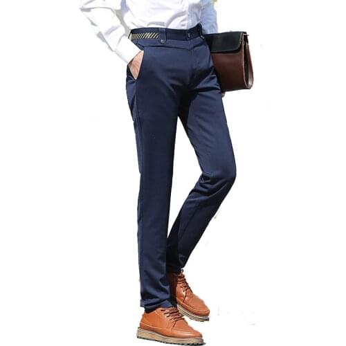 2017 Luxury Brand Straight Business Casual Men Pants High Quality Designer Spring Autumn Elegant Male Leisure Long Trousers