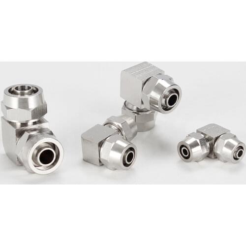 Quick Twisting Joint Elbow PV 4-16mm Pneumatic Fitting Nickel Plated Brass Fit Hose Connector Pneumatic Fitting Gas Hose L Shape