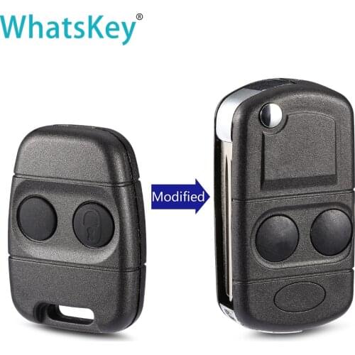 WhatsKey Modified Folding Remote Car Key Shell Case For Land Rover Defender Discovery Freelander Rover 100 200 25 400 45 MG TF Z
