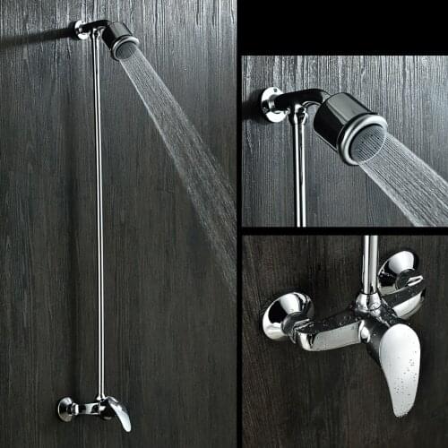 Unique design Chrome Solid brass Shower System, Bathroom shower Faucet Set with 3 functions Shower Head Shower Bar Wall Mount