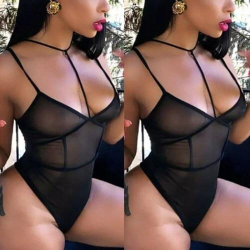 Erotic Sexy Woman Lace Body Suit One Piece V-Neck Underwear Erotic Teddy Bodysuit Plus Size Cutout Erotic Clothing Underclothes