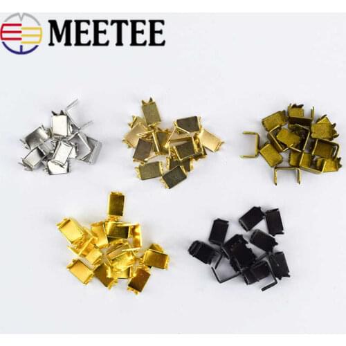 50Pcs Meetee Non-slip Metal Zipper Stopper End Locks For 3# 5# 8# 10# Zipps DIY Instant Fix Zip Repair Kit Replacement Material