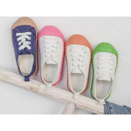 New Baby High-top Canvas Girls Fabric School Shoes Boys Fashion Candy Color Sneakers Spring Autumn Outside Travel Canvas