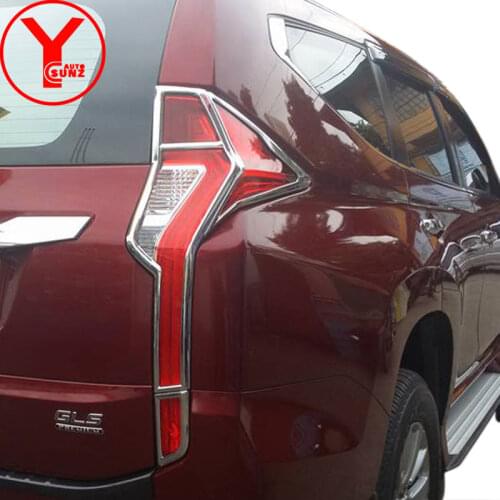 Chrome tail light cover For MITSUBISHI PAJERO SPORT MONTERO SPORT Shogun 2016 2017 2018 rear light for pajero accessories YCSUNZ