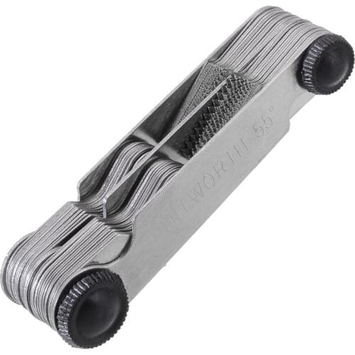 52 Blade Metric Screw Thread Pitch Gauge 60 Degree 50 Degree Steel Gauge Measuring Tools 6.7 x 1.7 x 1.3cm