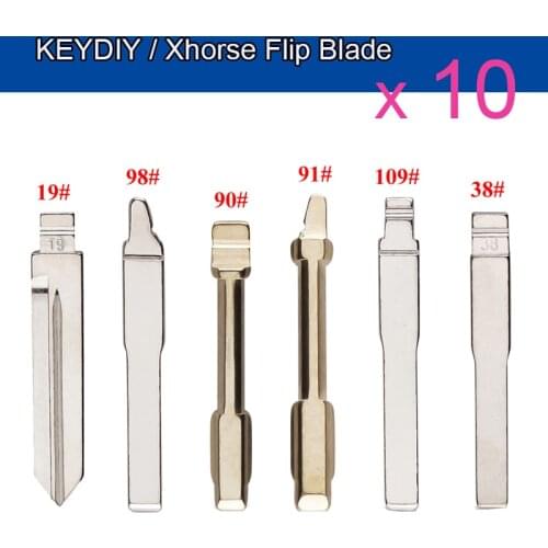 KEYECU Pack 10 #19 #38 #90 #91 #98 #109 KD/Xhorse HU101 FO21 FO38 blank key For Ford Fusion Focus Mondeo Fiesta Galaxy Flip Key