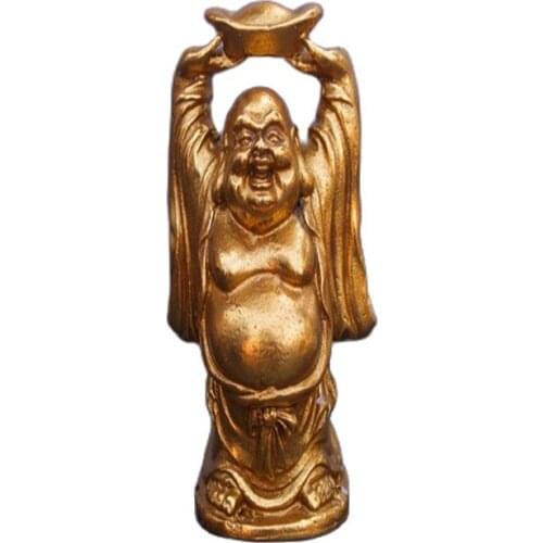 China Brass statue Yuan Bao Buddha fengshui copper Statue
