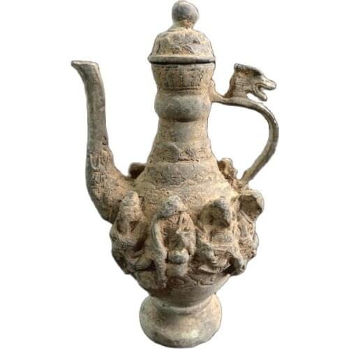 China Old Bronze Collection Comes From Rural Bronze Statues Baxian Copper Wine Pot