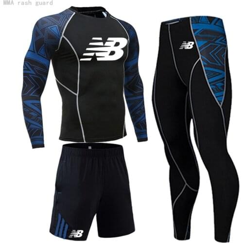 Compression Underwear for Sports Mens Long Johns Thermal Pants Rashguard Mens Skin Care Kits Winter Leggings Thermal Shirt Set