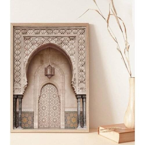 Moroccan Door Wall Art Prints Marrakech Bohemian Decor Canvas Painting Boho Poster Print Pictures for Living Room Home Decor