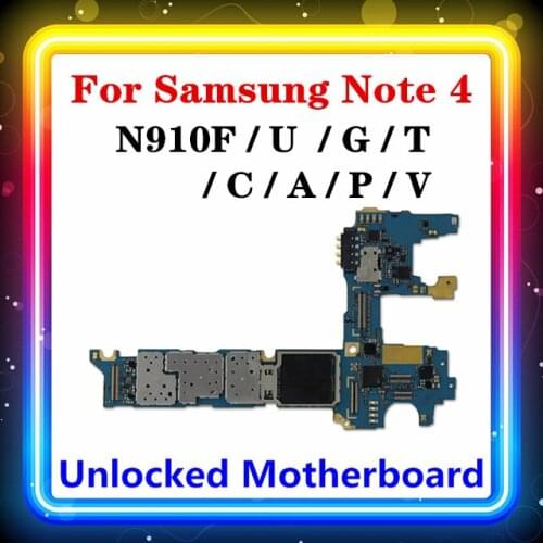 For Samsung Note 4 N910 Motherboard Original Replaced N910U N910G N910F N910T N910C N910A N910P N910V N910H Mainboard Android OS