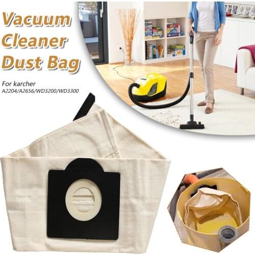 Filter Dust Bag Washable Non-Woven Dust Bag for Karcher A2204 A2656 WD3200 WD3300 Vacuum Cleaner For Reuse Parts Annex