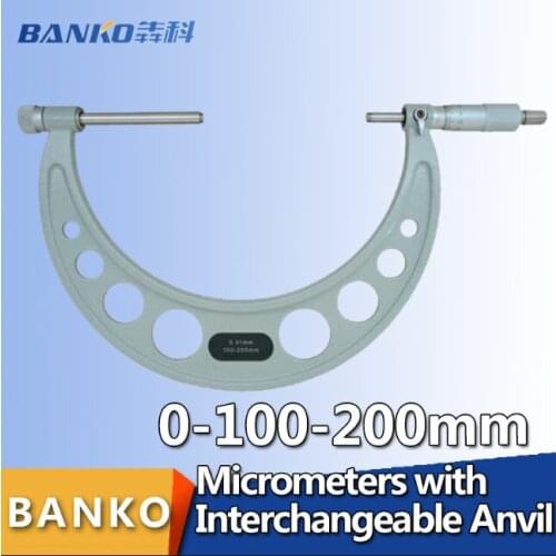 Micrometers with Interchangeable Anvil 0-100-200-300mm 0-150-300mm