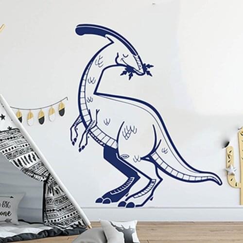 Cartoon Large Dinosaur Vinyl Sticker Triceratops T-rex Animal Wall Decal Boy Room Kids Room Jurassic Park Animal Wall Decal E12
