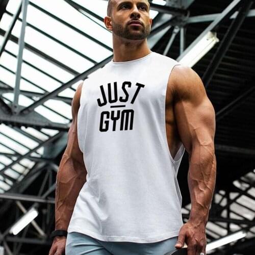 Muscleguys Brand Fitness Drop Armhole Tank Top Men Gym Clothing Canotte Bodybuilding Tanktop Sleeveless Shirt Workout Vest