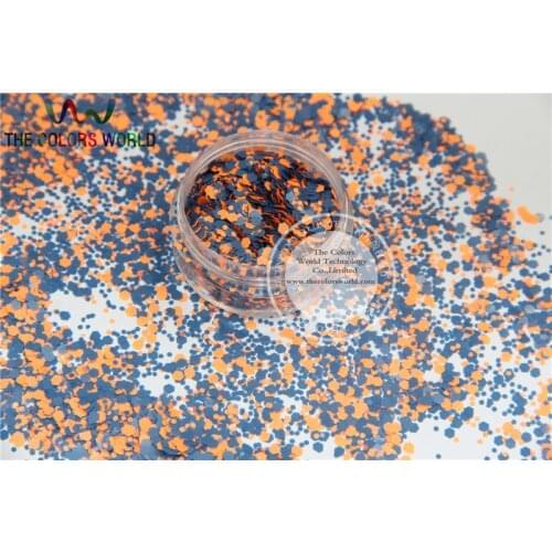 MYN67-141 Mix Colors Hexagon shapes Glitter for nail art and DIY decoration 1Pack =50g