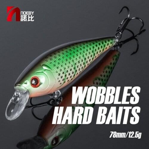 Noeby Minnow Lure Bait Leurre De Peche ABS Plastic Special Lure 78mm 12.5g for Bass Perch Pike Sinking 0-1m