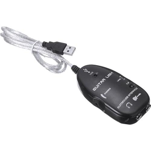 Electric Guitar tCable Audio USB Link Interface Adapter Guitar Players Accessories for PC Music Recording