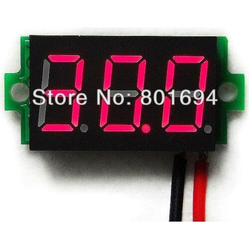 DC 3.2-30V Red LED digital display Voltage Panel Meter Voltmeter/18650 battery